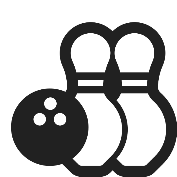 Bowling High Contrast Vector
