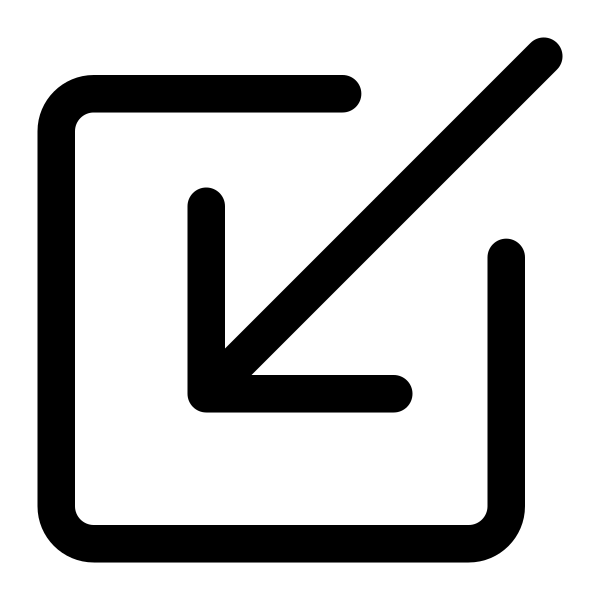 Box Arrow In Down Left