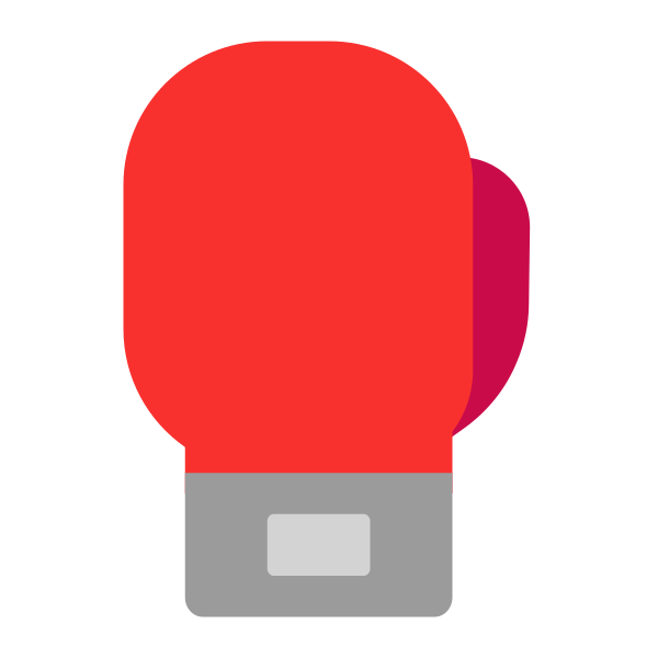 Boxing Glove Flat Vector