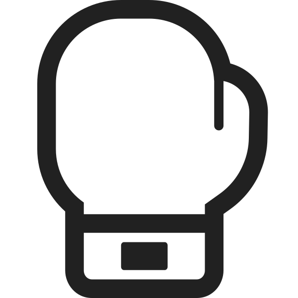Boxing Glove High Contrast Vector