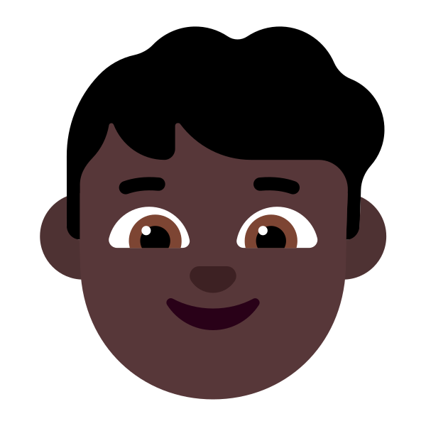 Boy Flat Dark Vector