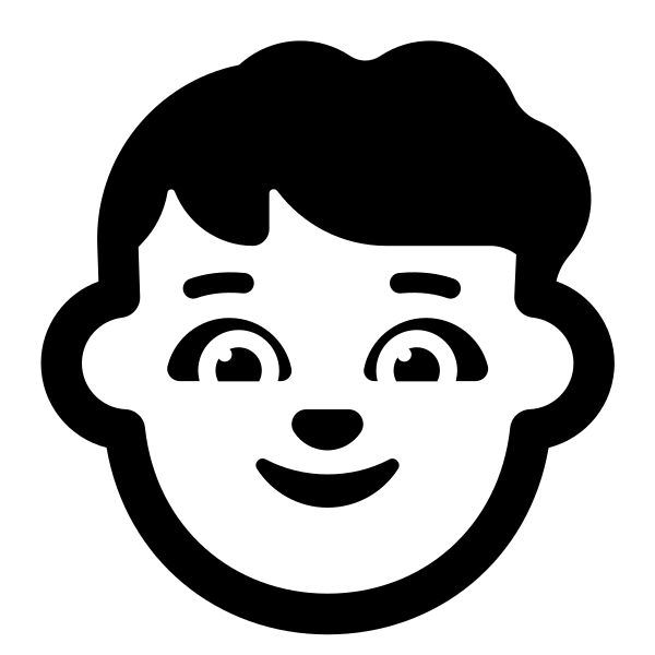 Boy High Contrast Default Vector