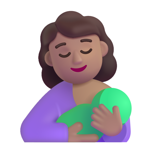 Breast Feeding Color Medium Vector