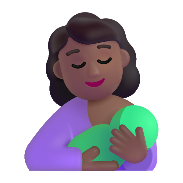 Breast Feeding Color Medium Dark Vector
