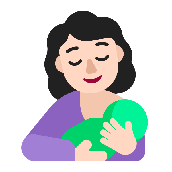 Breast Feeding Flat Light Vector