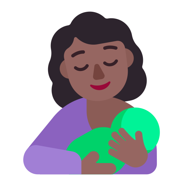 Breast Feeding Flat Medium Dark Vector