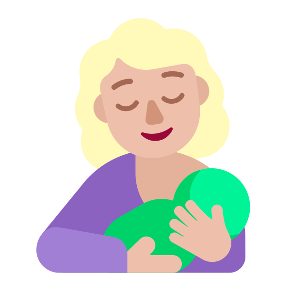 Breast Feeding Flat Medium Light Vector