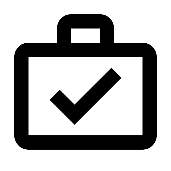 Briefcase Check Outline