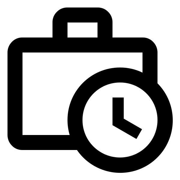 Briefcase Clock Outline