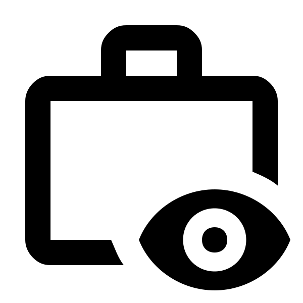 Briefcase Eye Outline