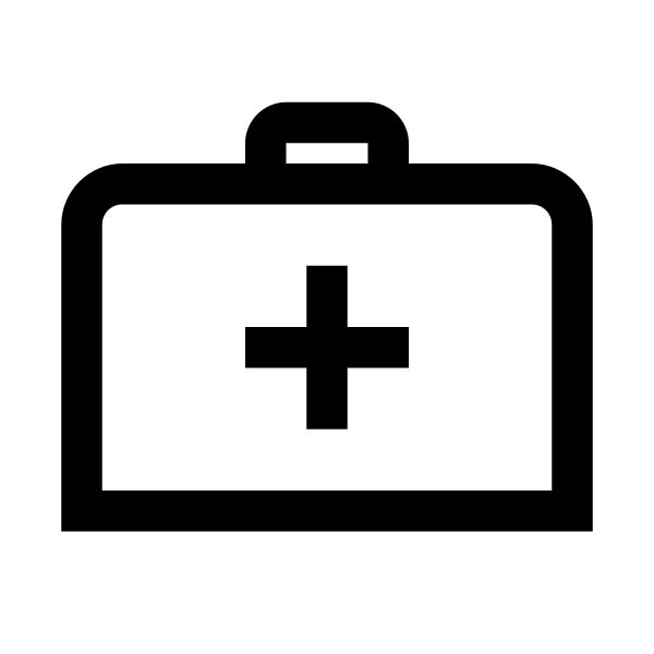 Briefcase Medical Solid Vector
