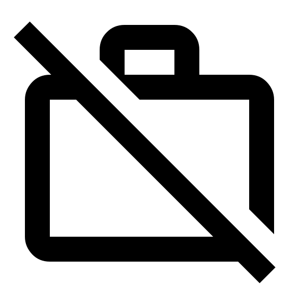 Briefcase Off Outline