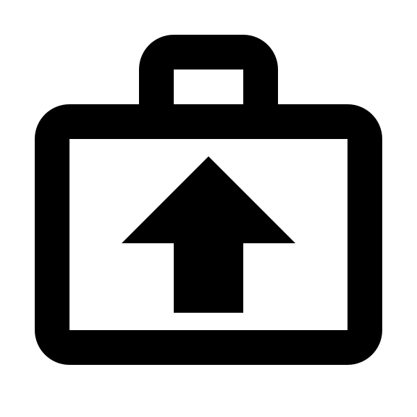 Briefcase Upload Outline