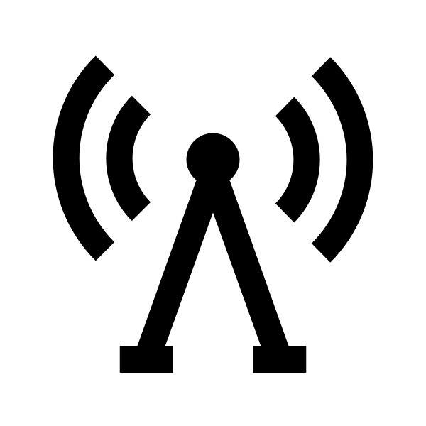 Broadcast Tower Solid Vector
