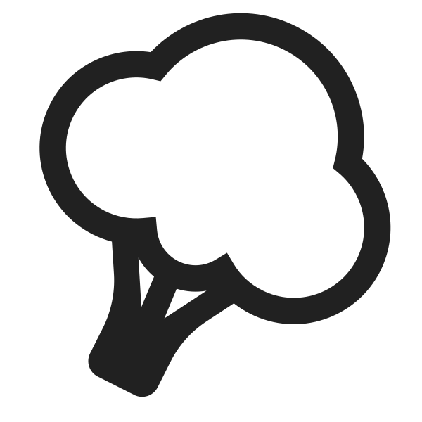 Broccoli High Contrast Vector
