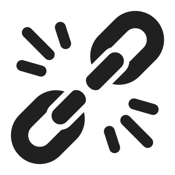 Broken Chain High Contrast Vector