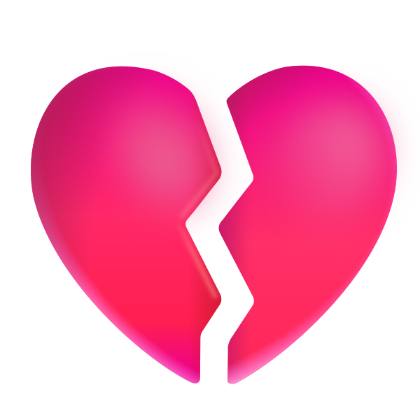 Broken Heart Color Vector