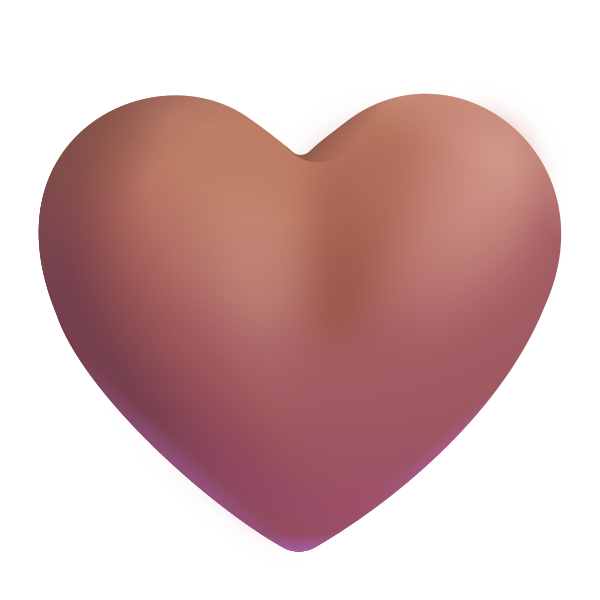 Brown Heart Color Vector