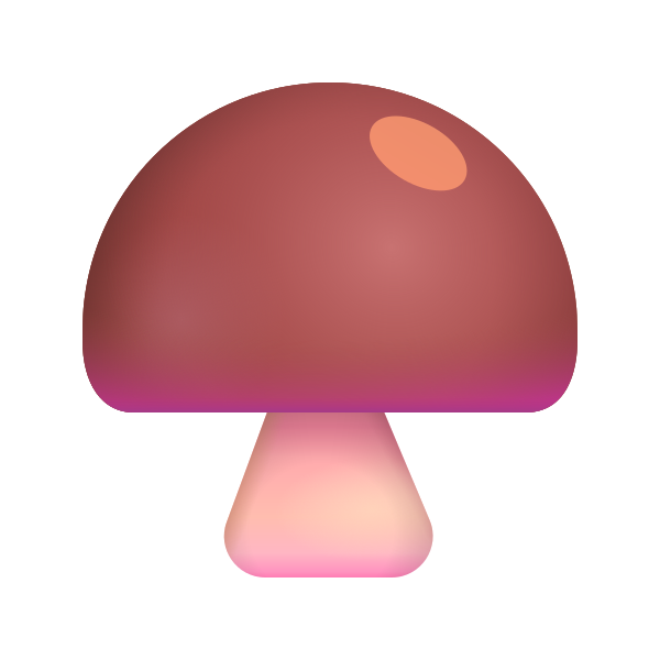 Brown Mushroom Color Vector