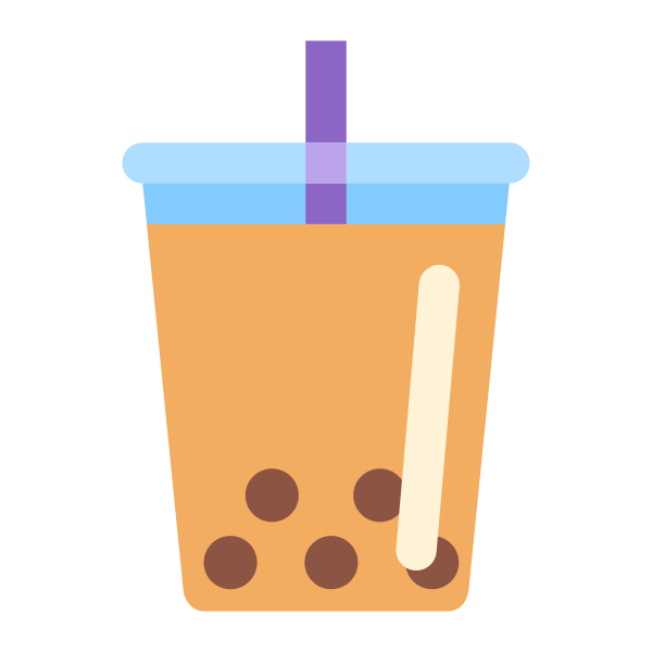 Bubble Tea Flat Vector