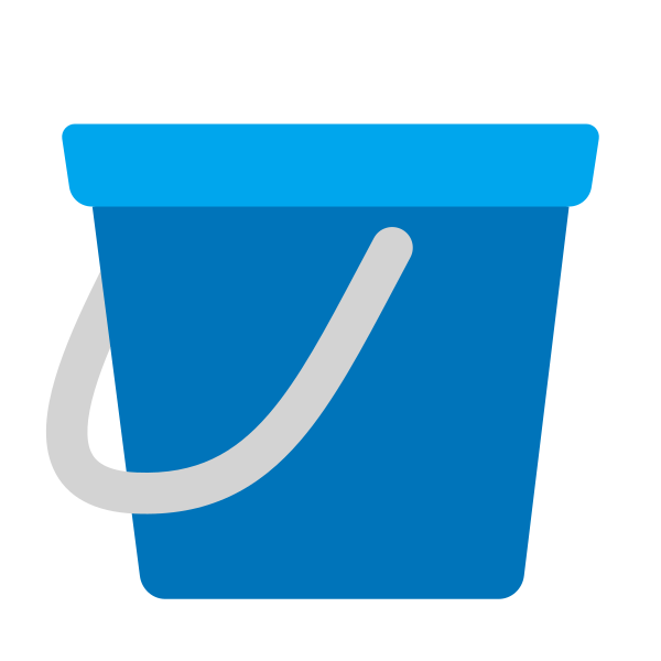 Bucket Flat Vector