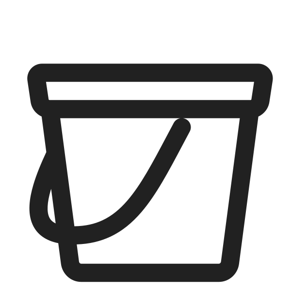 Bucket High Contrast Vector