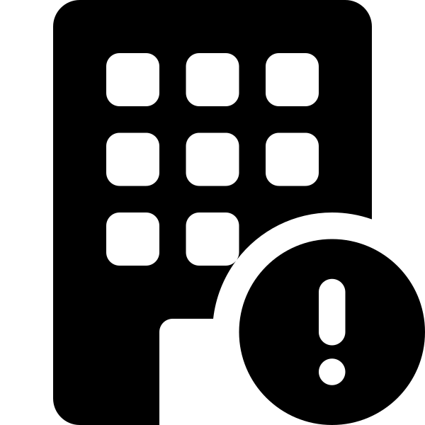 Building Fill Exclamation