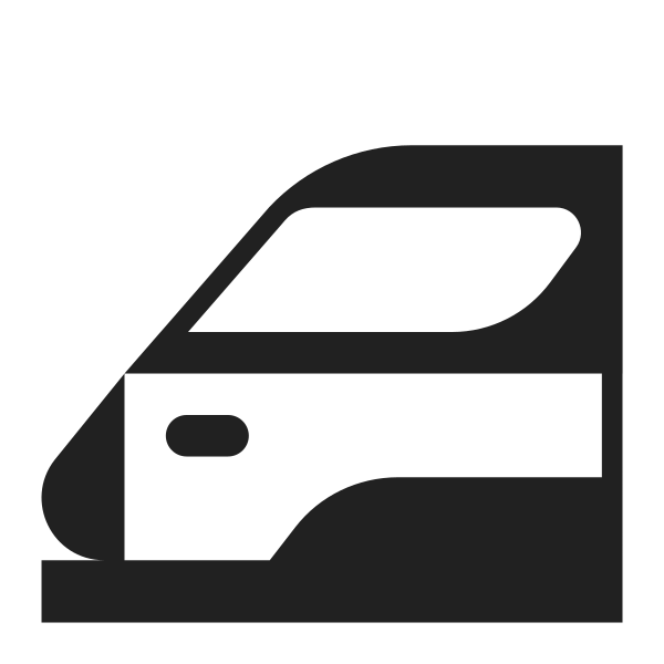 Bullet Train High Contrast Vector