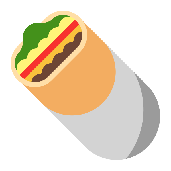 Burrito Flat Vector