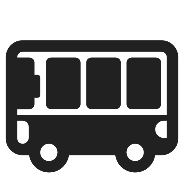 Bus High Contrast Vector