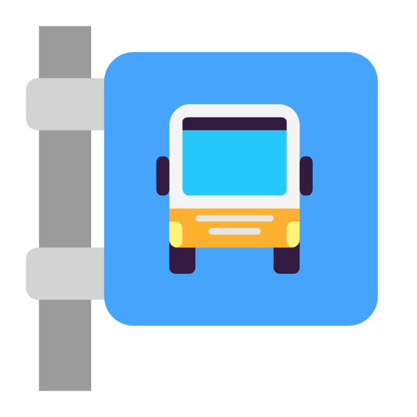 Bus Stop Flat Vector