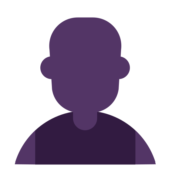 Bust In Silhouette Flat Vector