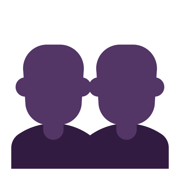 Busts In Silhouette Flat Vector