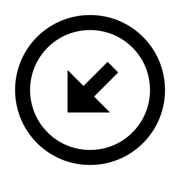 Bx Left Down Arrow Circle
