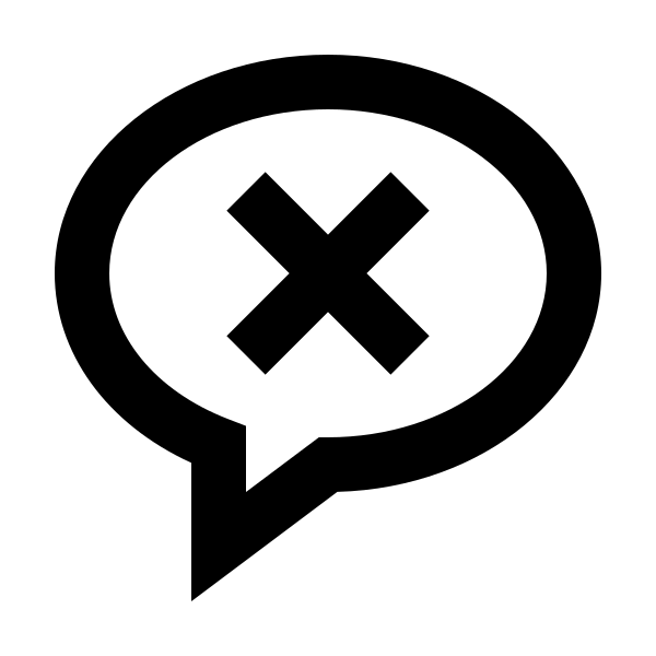 Bx Message Rounded X
