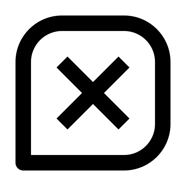 Bx Message Square X