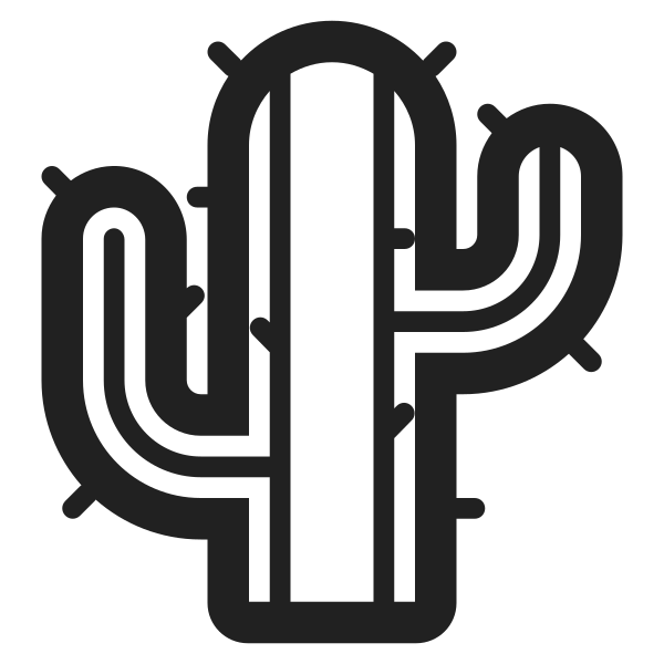 Cactus High Contrast Vector