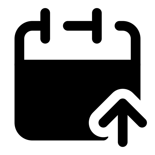 Calendar Arrow Up Vector