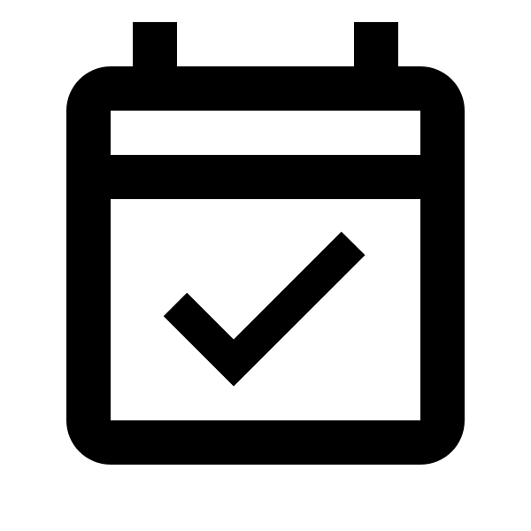 Calendar Check Outline
