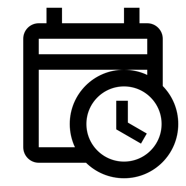 Calendar Clock Outline