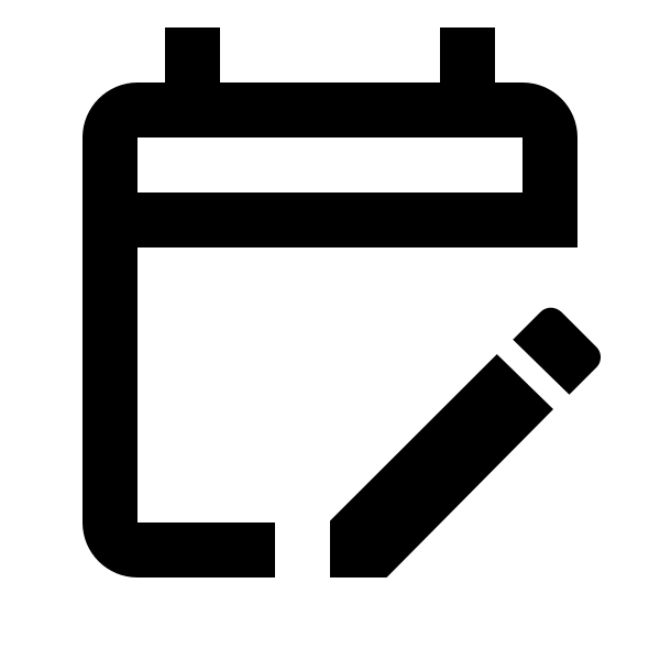 Calendar Edit Outline