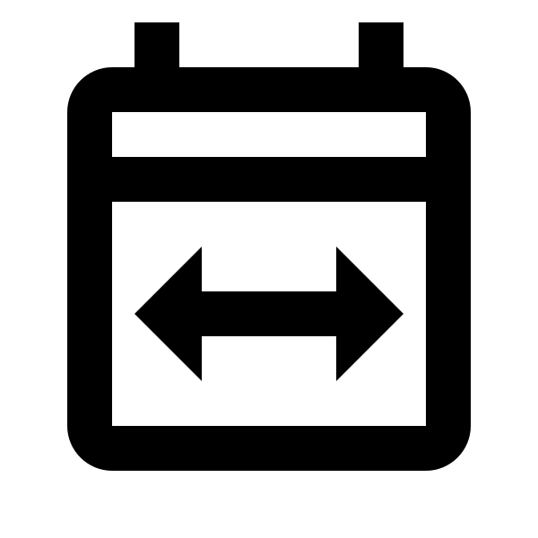 Calendar Expand Horizontal Outline