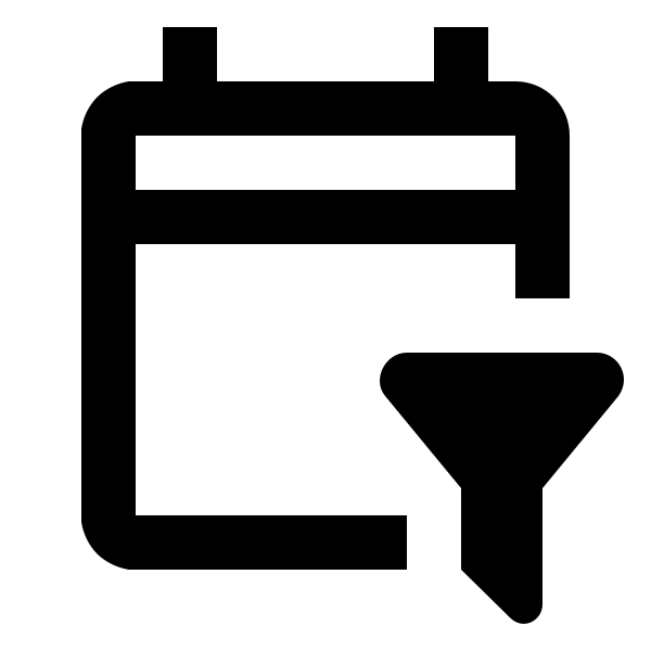 Calendar Filter Outline