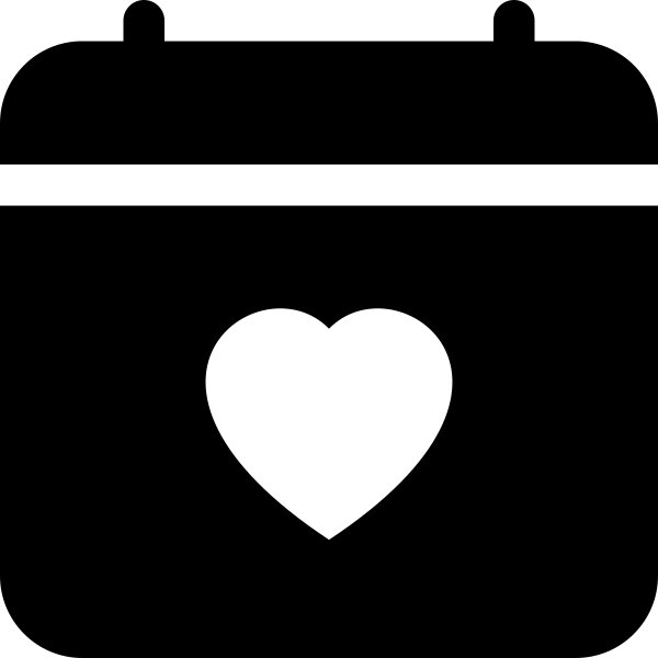 Calendar Heart Fill