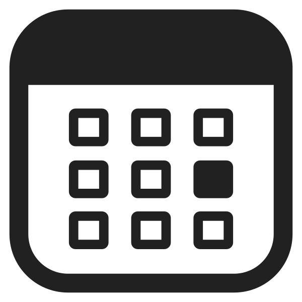Calendar High Contrast Vector