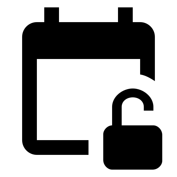 Calendar Lock Open