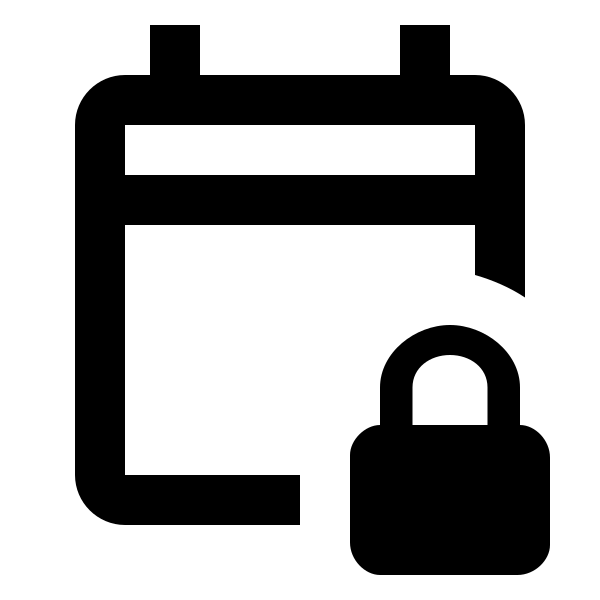 Calendar Lock Outline