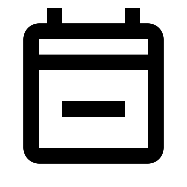 Calendar Minus Outline