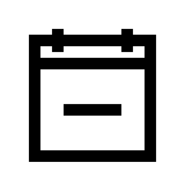 Calendar Minus Solid