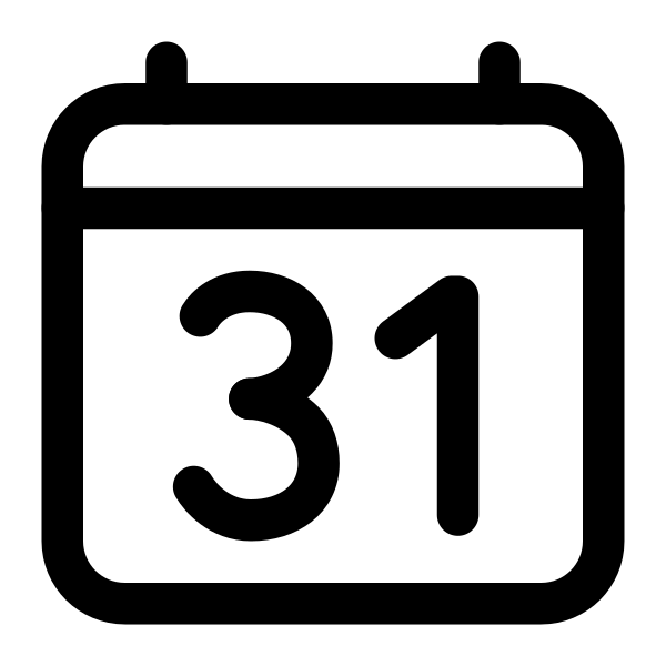 Calendar Number Outline